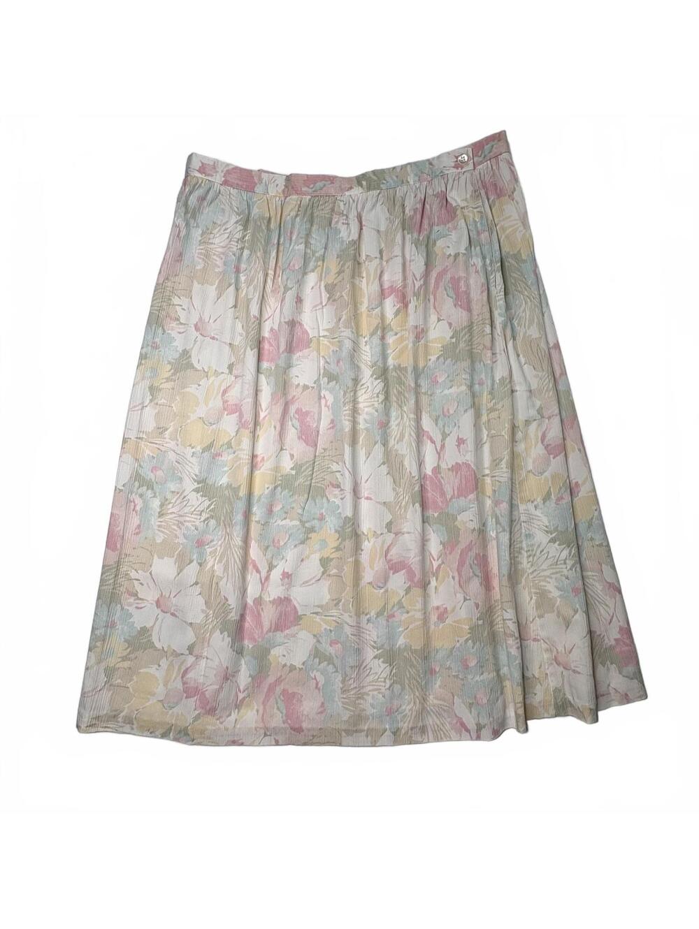Vintage Alfred Dunner Floral Midi Skirt Plus Size 22W USA